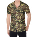 Brown Camouflage Print Men's Shirt