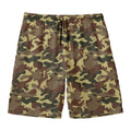 Brown Camouflage Print Men's Swim Trunks