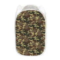 Brown Camouflage Print Mesh Laundry Hamper