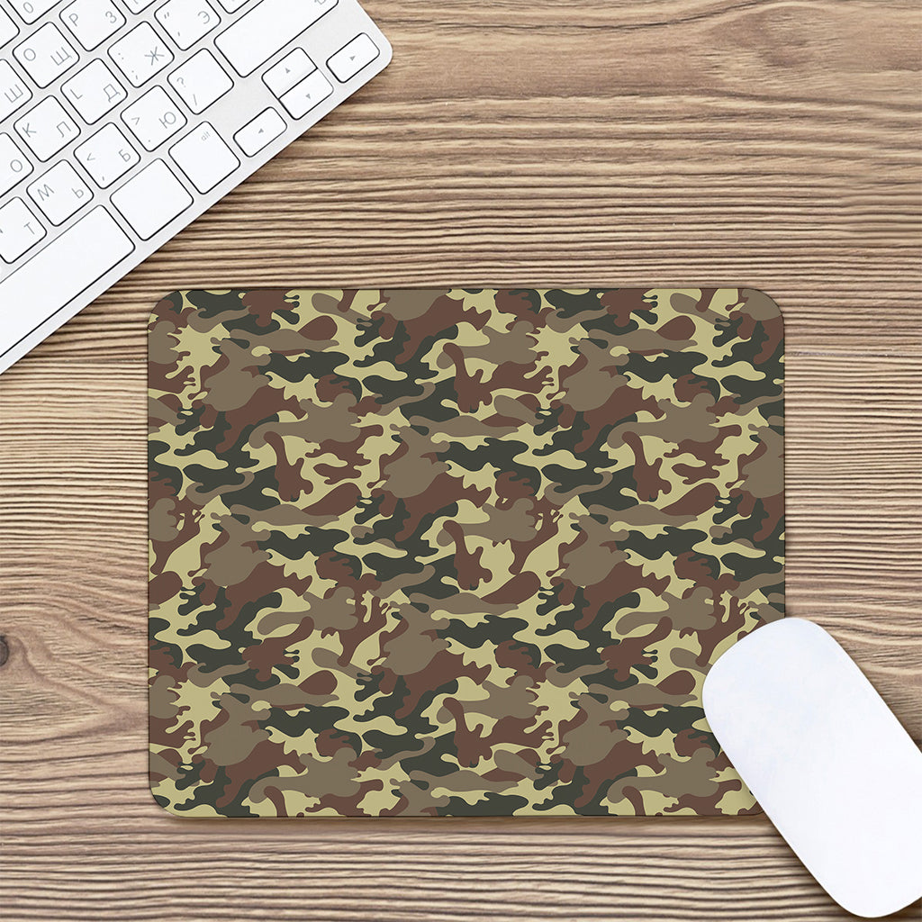 Brown Camouflage Print Mouse Pad