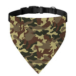 Brown Camouflage Print Over The Collar Dog Bandana