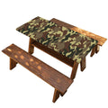 Brown Camouflage Print Picnic Table Cover