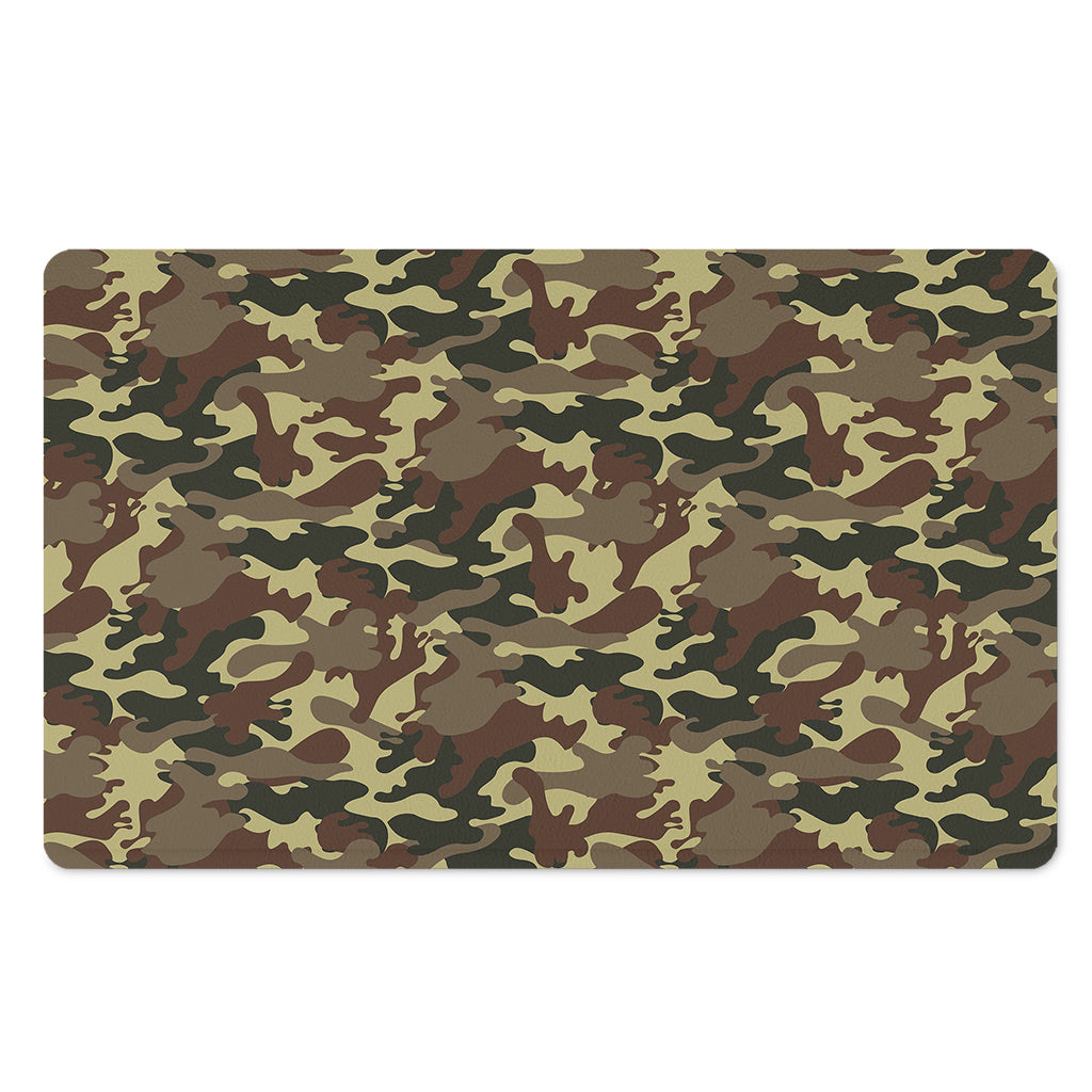 Brown Camouflage Print Polyester Doormat