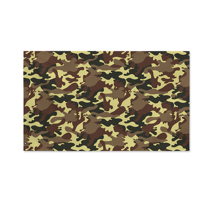 Brown Camouflage Print Polyester Flag