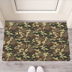 Brown Camouflage Print Rubber Doormat