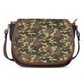 Brown Camouflage Print Saddle Bag