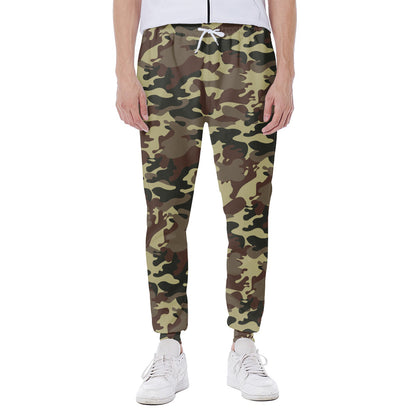 Brown Camouflage Print Scuba Joggers