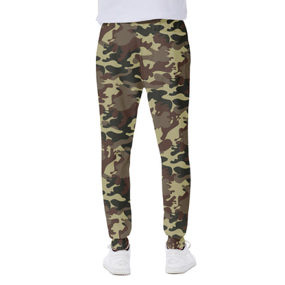Brown Camouflage Print Scuba Joggers