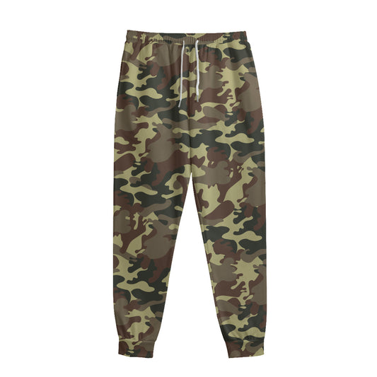Brown Camouflage Print Sweatpants