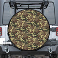 Brown Camouflage Print Tire Cover