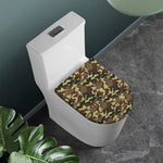 Brown Camouflage Print Toilet Lid Cover