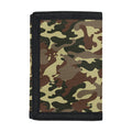 Brown Camouflage Print Trifold Wallet
