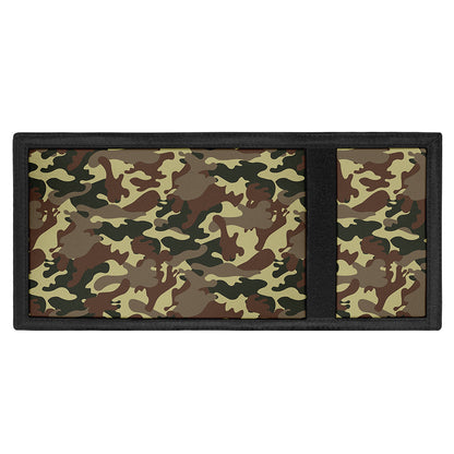 Brown Camouflage Print Trifold Wallet