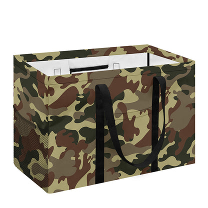 Brown Camouflage Print Utility Tote Bag