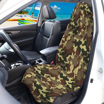 Brown Camouflage Print Waterproof Car Seat Cover