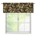 Brown Camouflage Print Window Valance