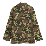 Brown Camouflage Print Women's Blazer