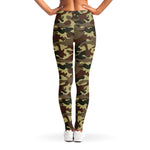 Brown Camouflage Print Women's Leggings