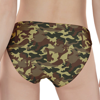 Brown Camouflage Print Women's Panties