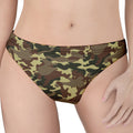 Brown Camouflage Print Women's Thong