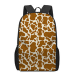 Brown Cow Print 17 Inch Backpack