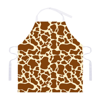 Brown Cow Print Adjustable Apron