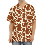 Brown Cow Print Aloha Shirt