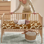 Brown Cow Print Baby Crib Sheet