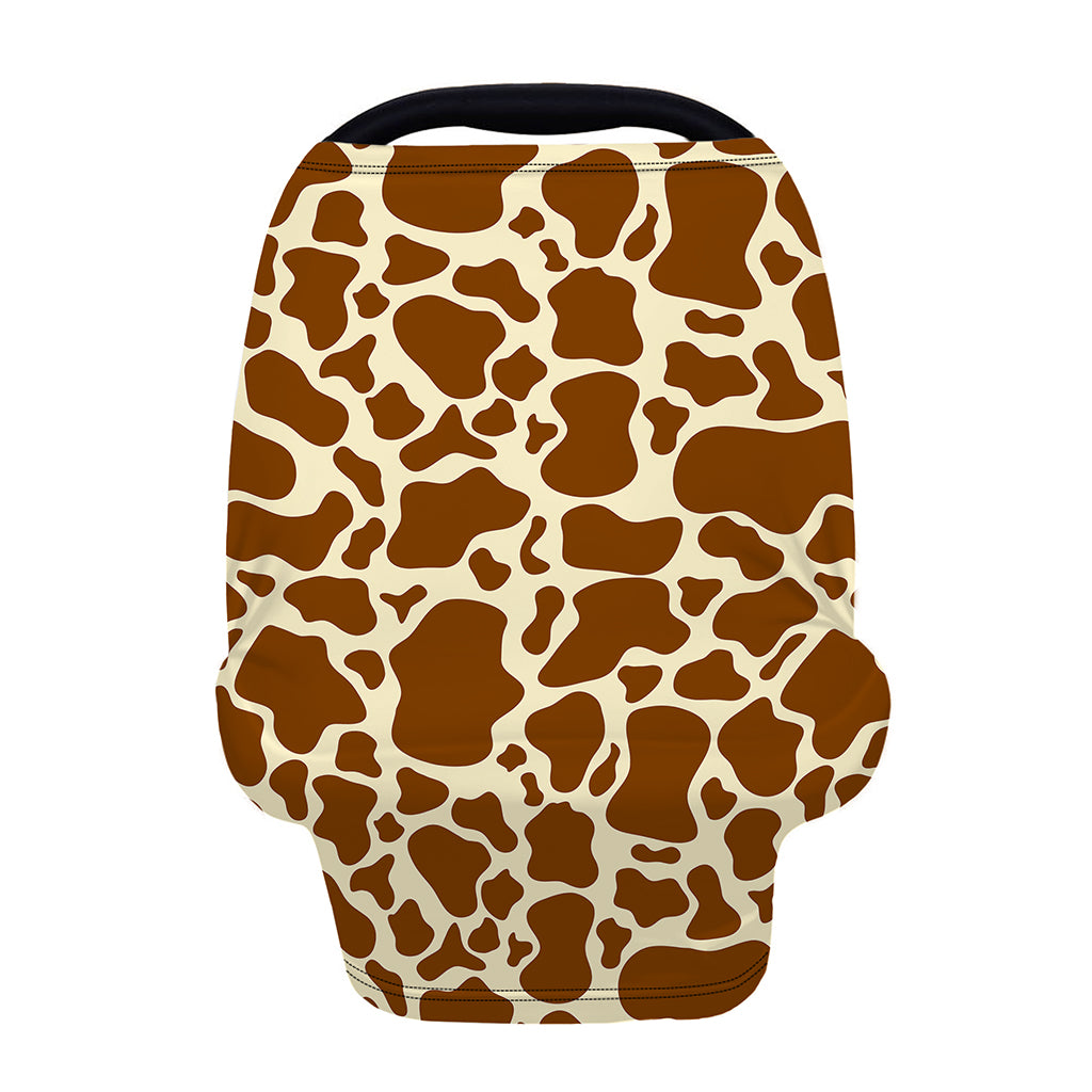 Brown Cow Print Baby Seat Cover