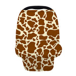 Brown Cow Print Baby Seat Cover