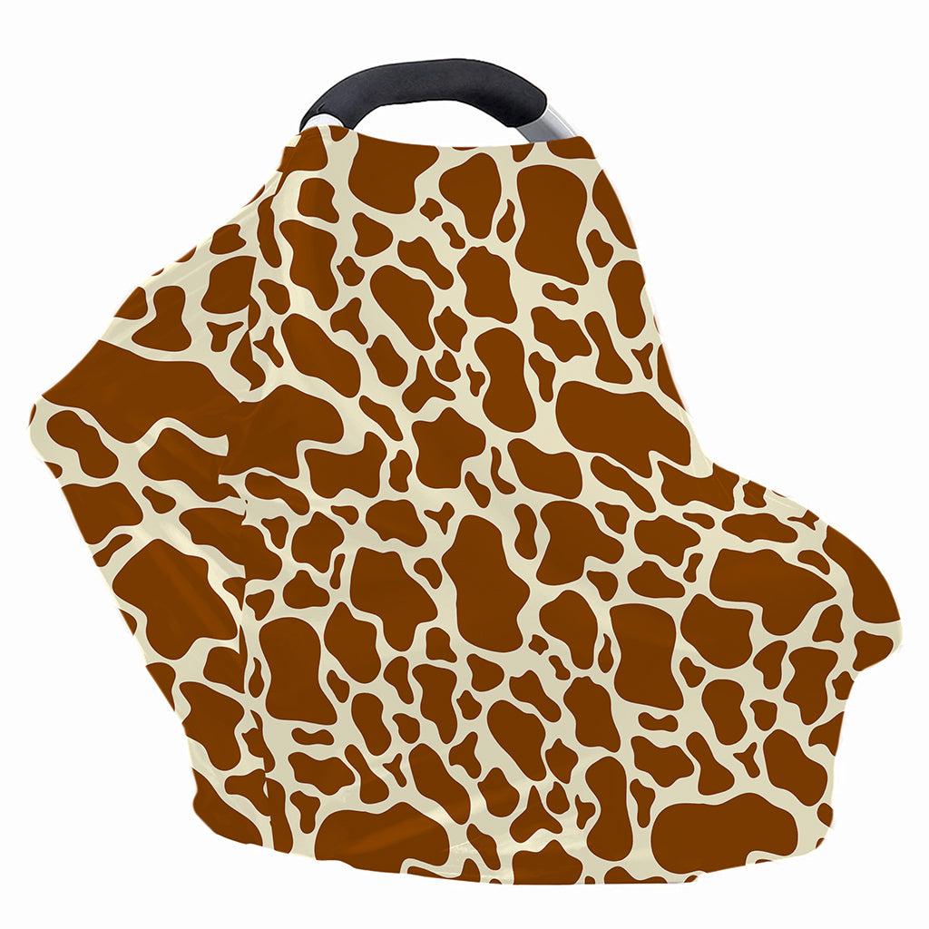 Brown Cow Print Baby Seat Cover