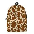 Brown Cow Print School Backpack