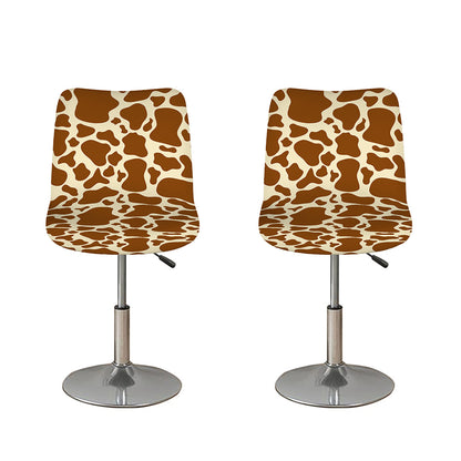 Brown Cow Print Bar Stool Covers