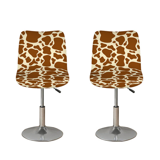 Brown Cow Print Bar Stool Covers