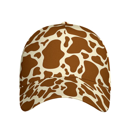 Brown Cow Print Baseball Cap