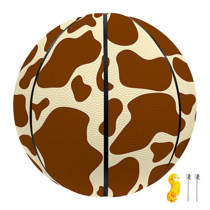 Brown Cow Print Basketball