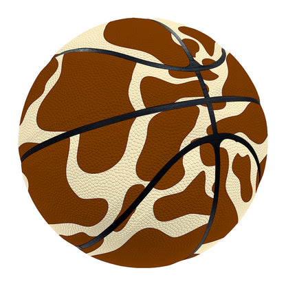 Brown Cow Print Basketball