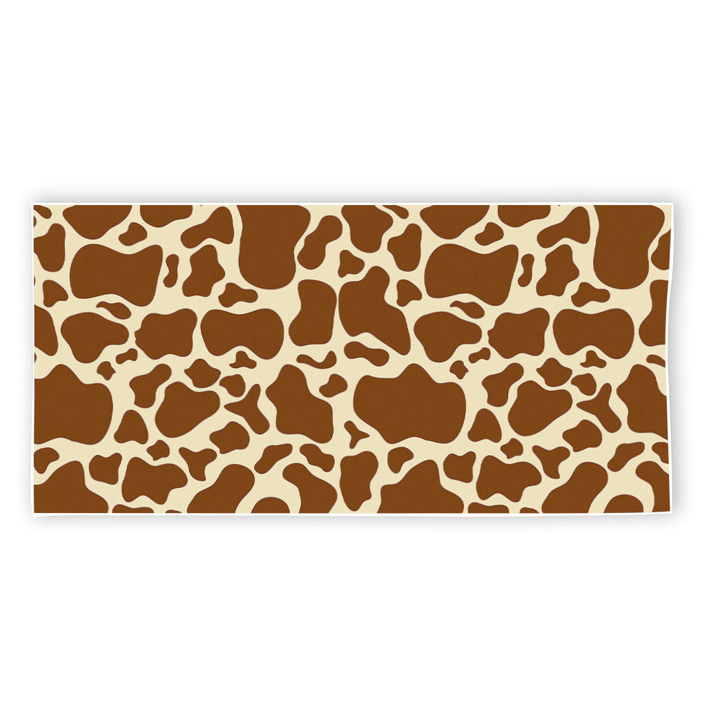 Brown Cow Print Beach Towel
