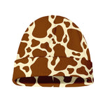 Brown Cow Print Beanie