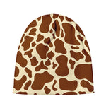Brown Cow Print Beanie