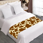 Brown Cow Print Bed Runner