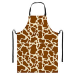Brown Cow Print Bib Apron With Pocket