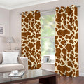 Brown Cow Print Dimout Grommet Curtains