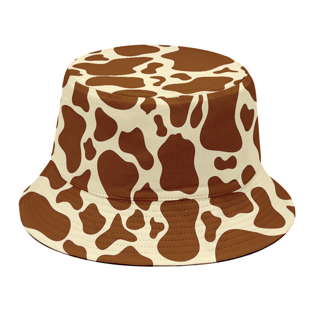 Brown Cow Print Bucket Hat