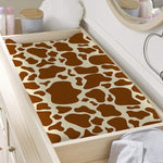 Brown Cow Print Changing Pad Cover