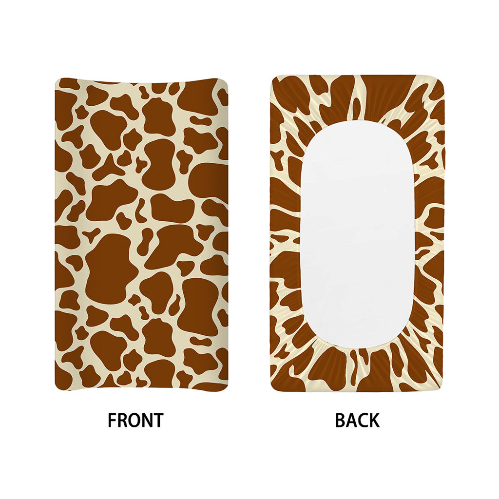 Brown Cow Print Changing Pad Cover
