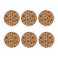 Brown Cow Print Coaster Set