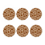 Brown Cow Print Coaster Set