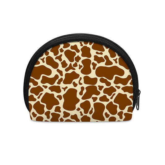 Brown Cow Print Coin Purse