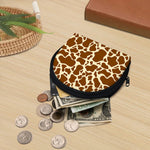 Brown Cow Print Coin Purse